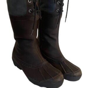 Vintage UGGs Leather & Suede Waterproof Brown/Blue Size 8 Ladies Boots